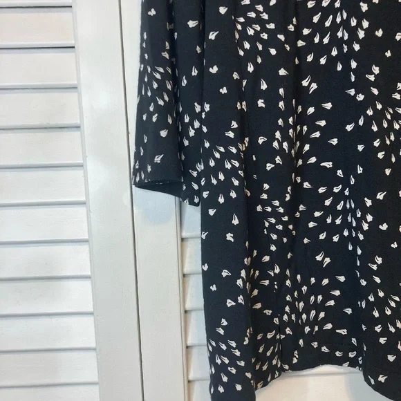 J. Jill Wherever Collection Black And White 3/4 Sleeve Top Size Small Petite - Picture 2 of 6